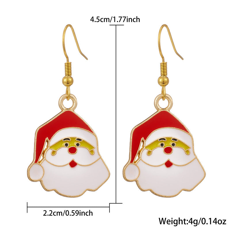 E4446 Aretes santa claus acero inoxidable 3.7cm