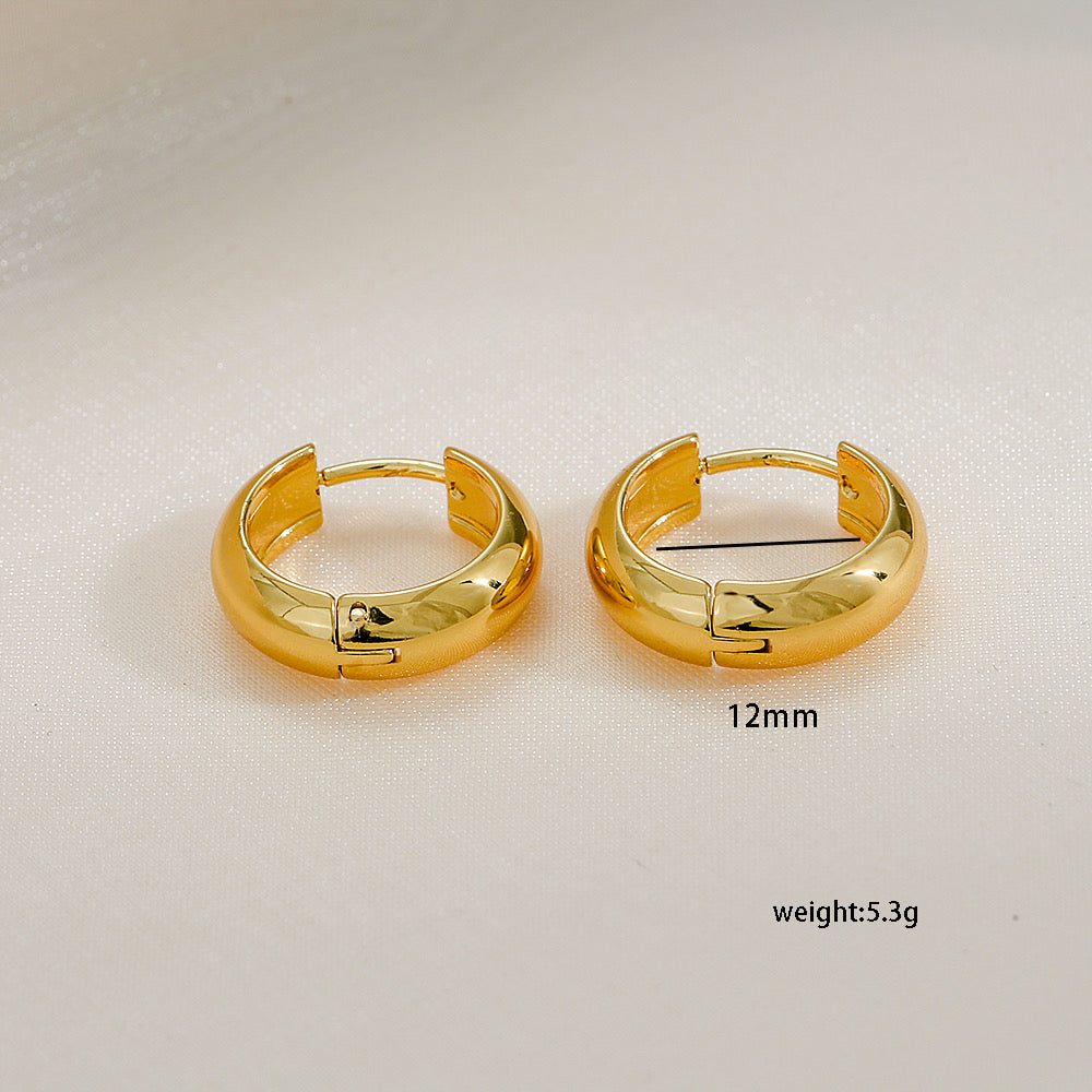 E3297 Argollas doradas acero inoxidable 1.5cm