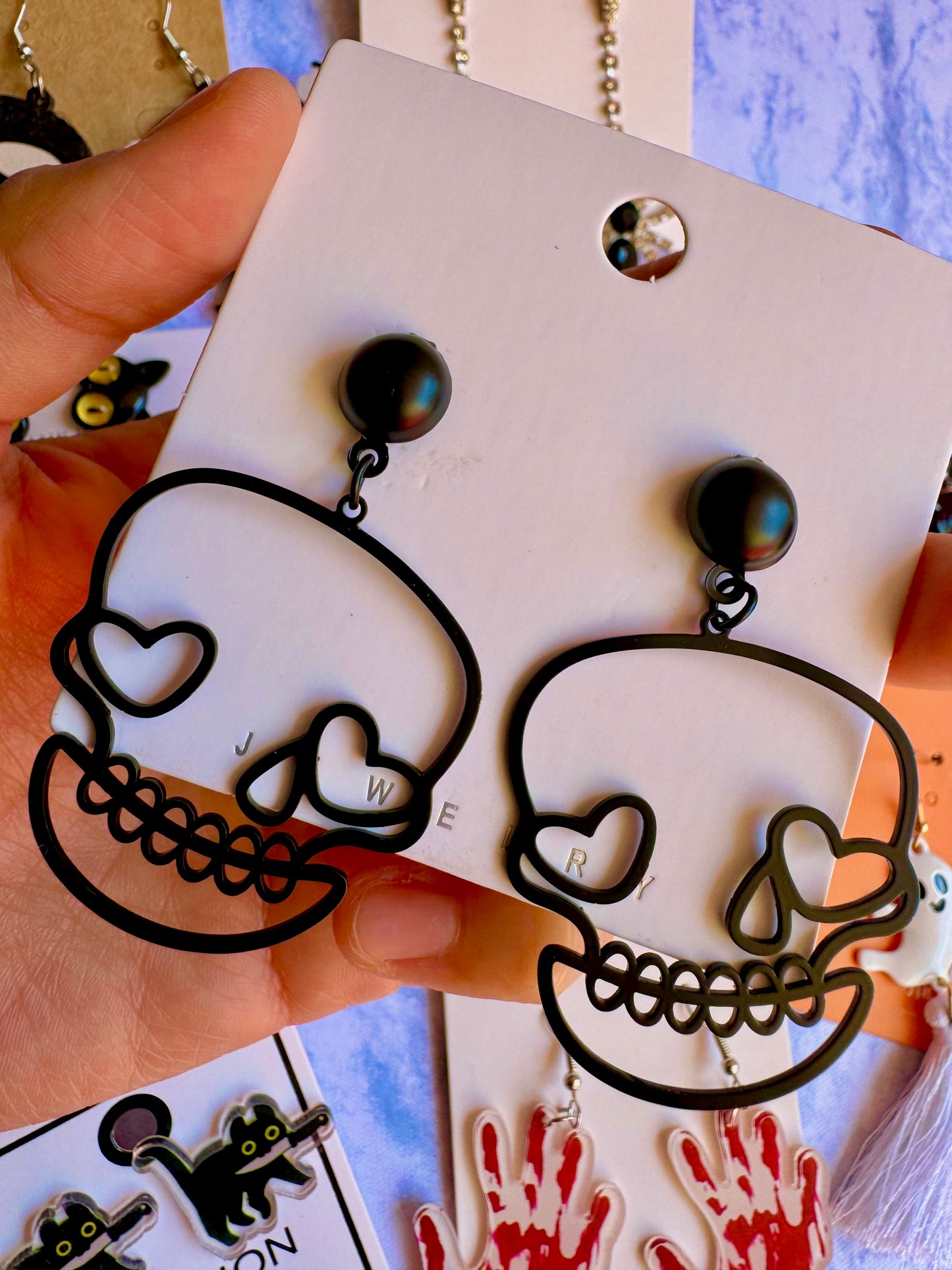 E528 Aretes Calavera Halloween