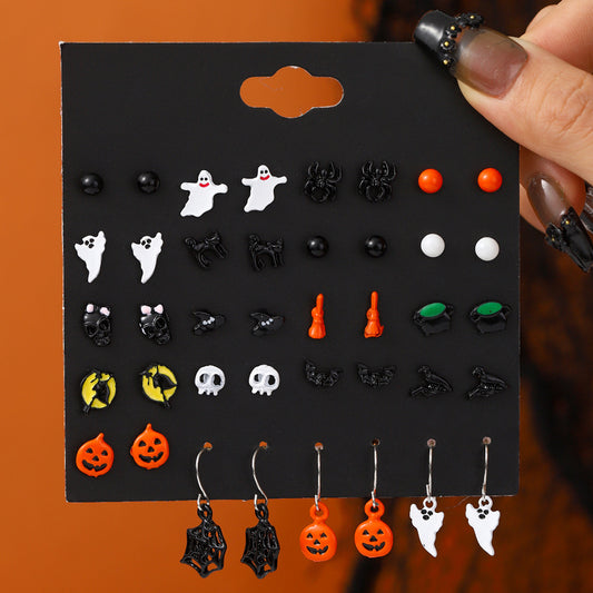 E3858 conjunto de aretes Halloween 1cm