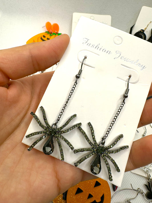 E262 Aretes Arañas Halloween