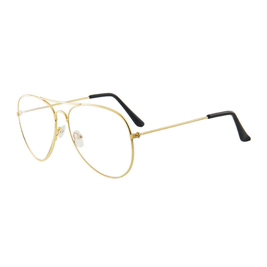 L179 Lentes caballero marco dorado liso anti-blue ray