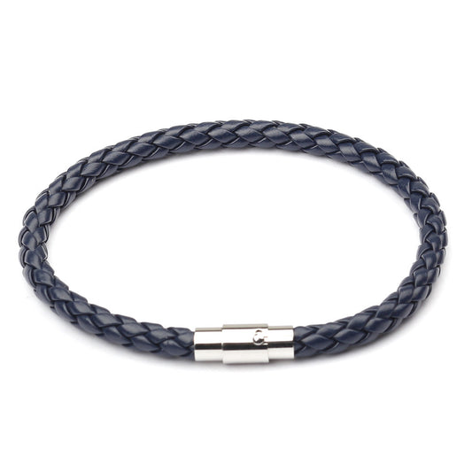 B304A Pulsera caballero cuero sintetico hebilla acero inoxidable magnetica