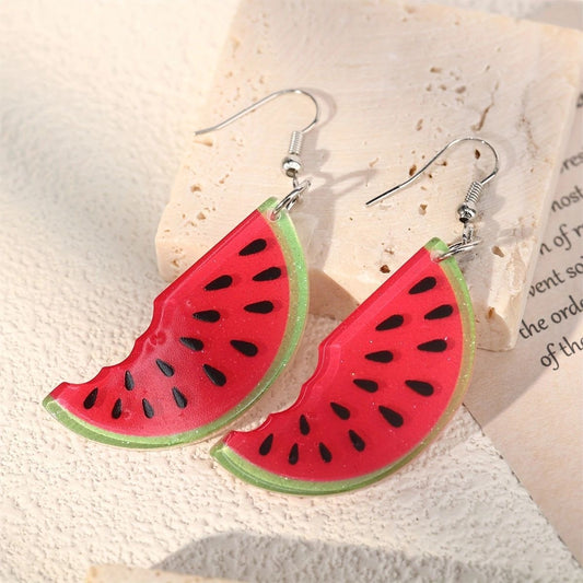 E4650 Aretes Sandía acrilico 5cm