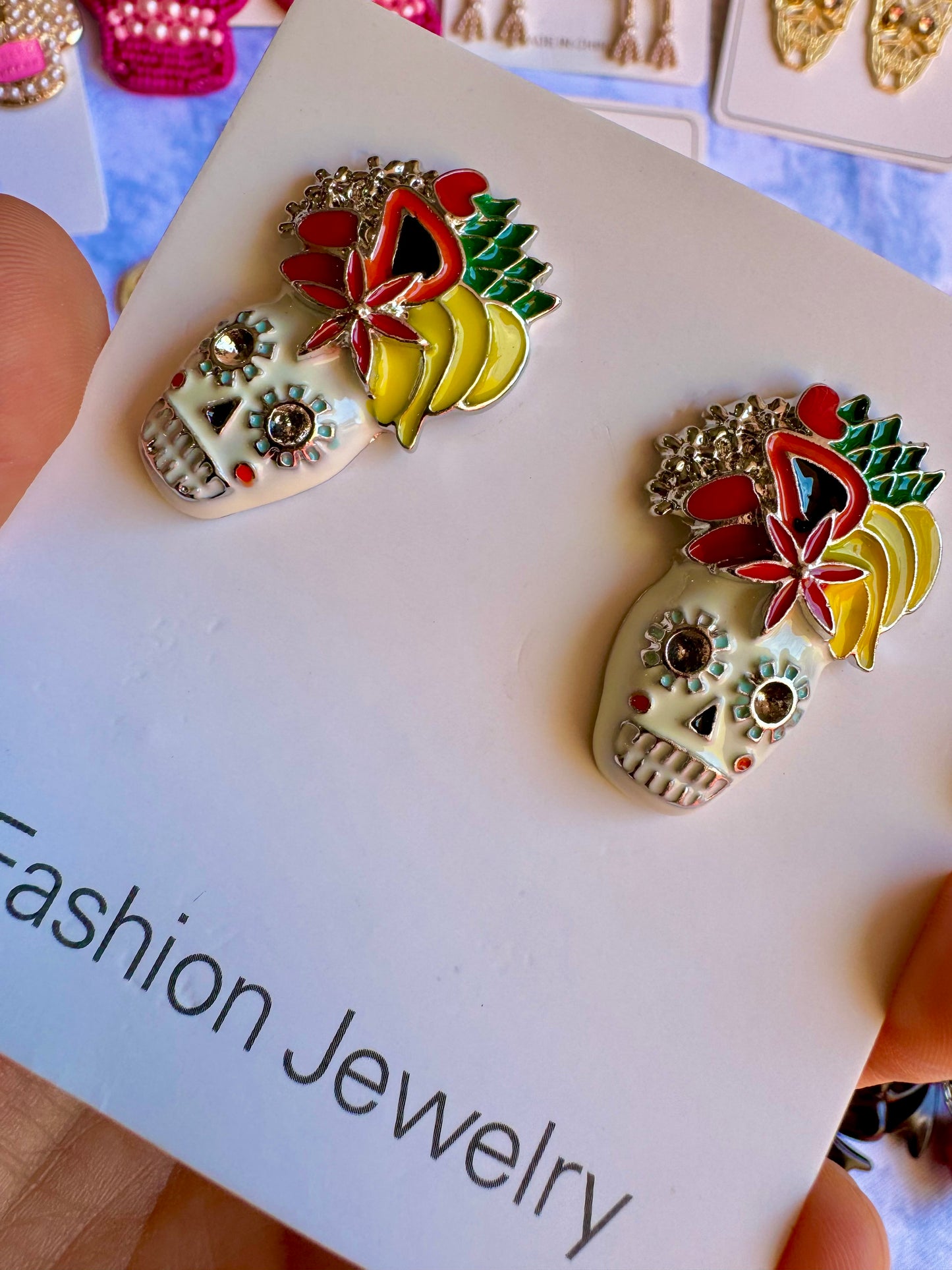 E238 Aretes Catrina Calavera Dia De Muertos Halloween