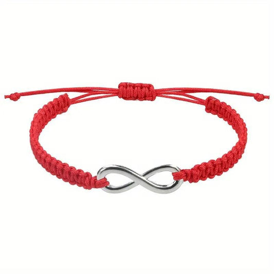 B402 Pulsera roja soga ajustable