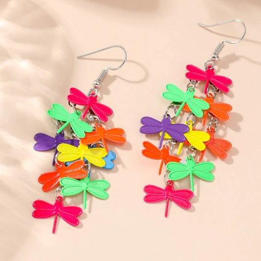 Aretes Libélulas Hierro E1205