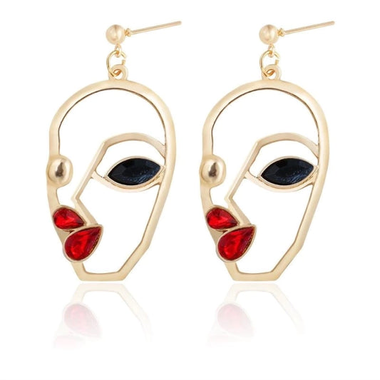 Aretes Rostro Metal E1420