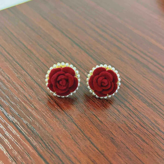 Aretes Rosa Roja E1361