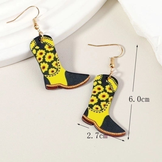 Aretes Botas Vaqueras Cowboy J241