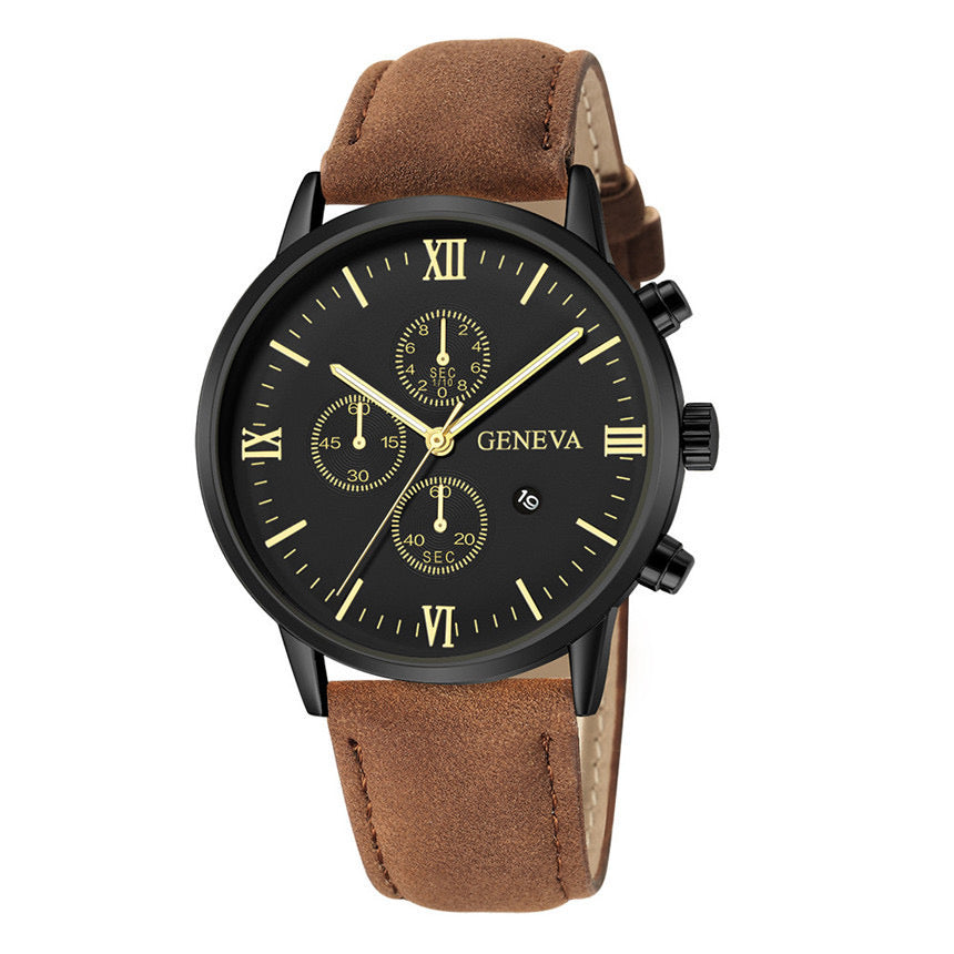 R149 Reloj elegante café para hombre