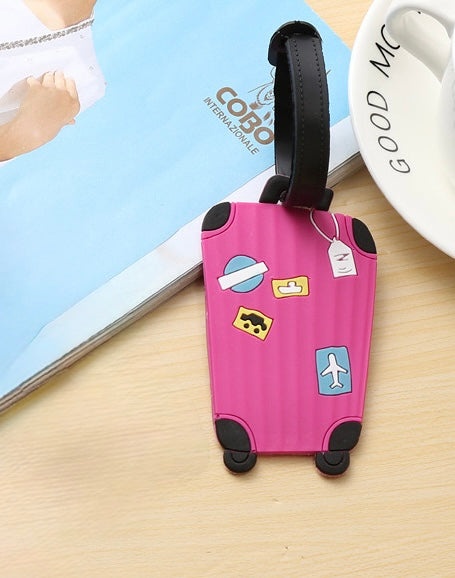 J517R Porta etiqueta de equipaje goma maleta 10cm