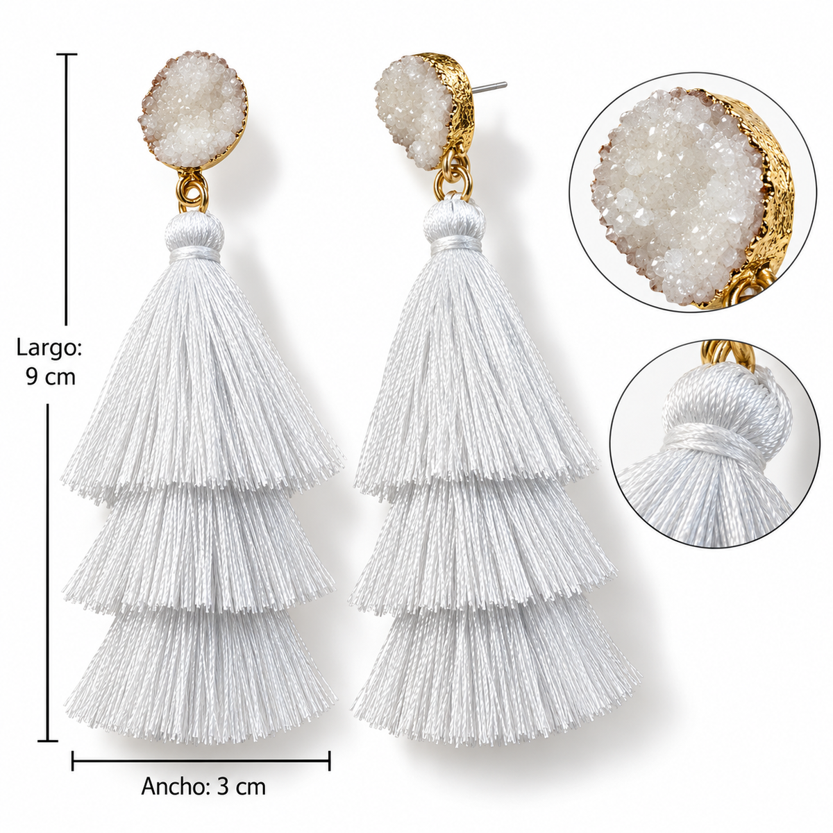 E7521 Aretes colgantes estilo vintage aleacion