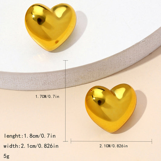 E3167A Aretes corazon amarillo globo 1.7cm