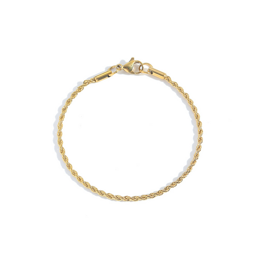 B581 Pulsera dorada acero inoxidable 19cm