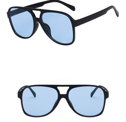 LENT 25 lentes de sol estilo simple protección UV400 azul transparente