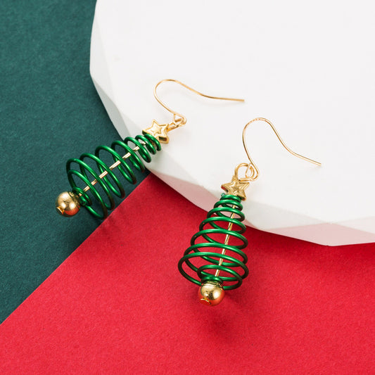 E4071 Aretes árbol de Navidad aleacion 5cm