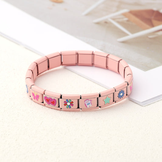B502R pulsera estilo italiana acero inoxidable 18cm