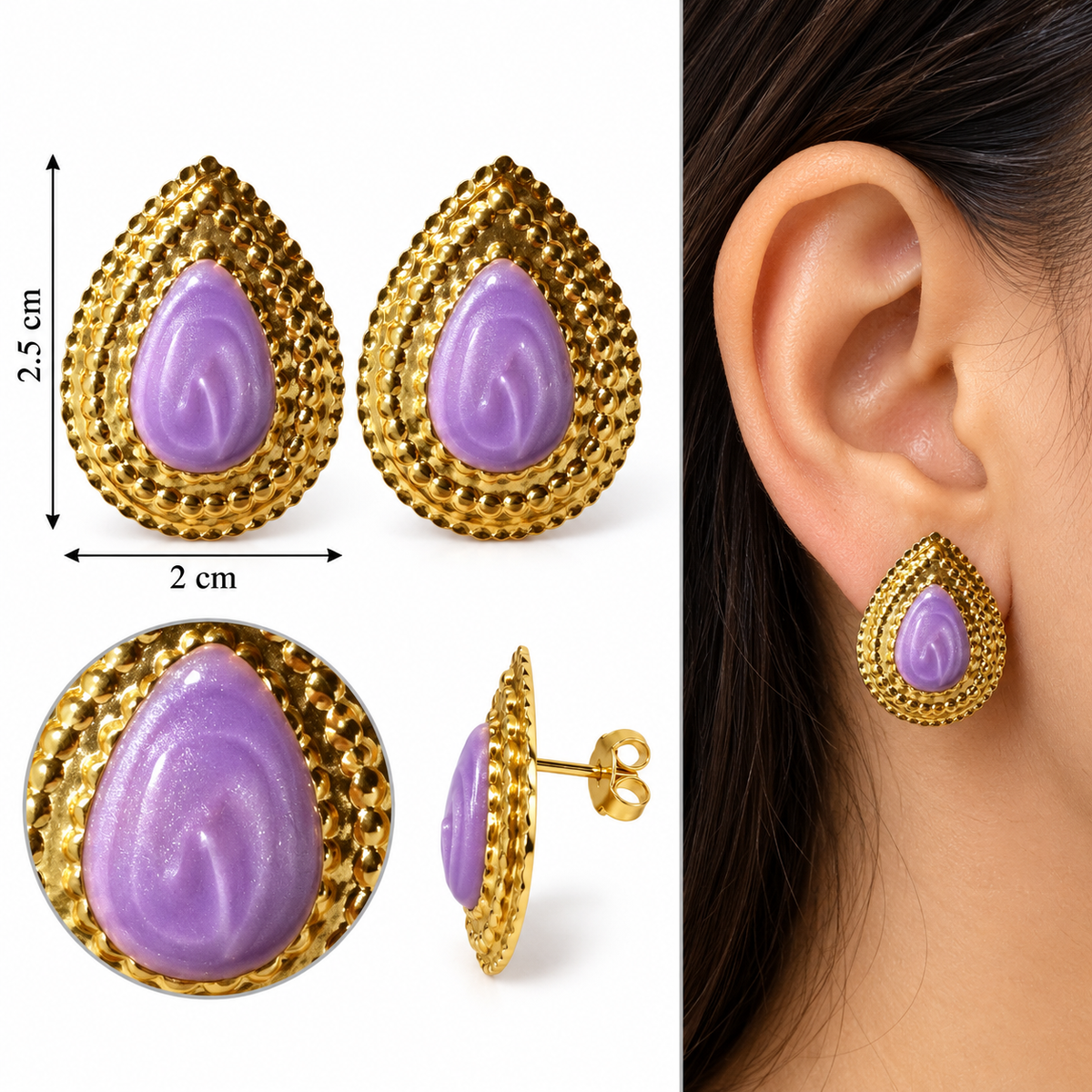 E021 Aretes acero inoxidable 304 esmaltado