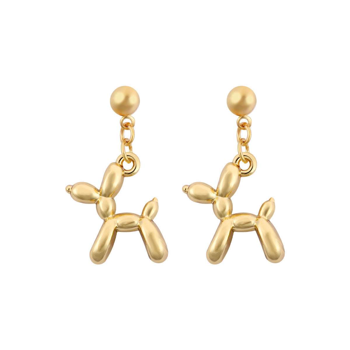 E4629 Aretes perro globo aleacion 2cm