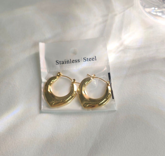 E5424 Arracadas doradas acero inoxidable