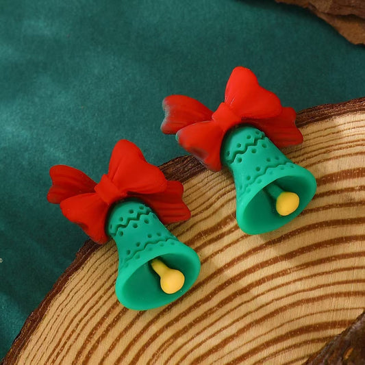 E4204 Aretes campaña navideña resina 2cm