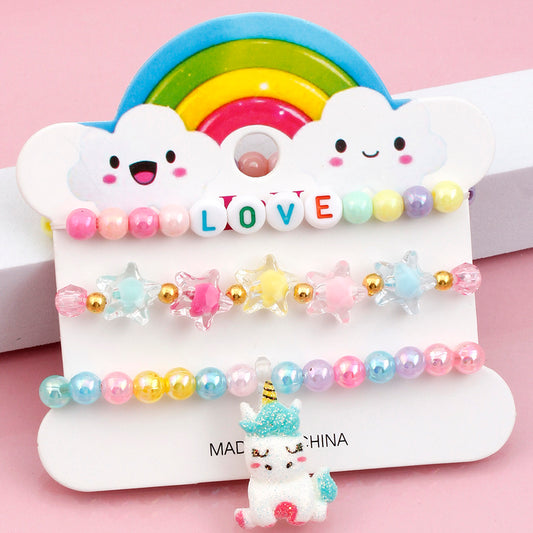 B238UA Conjunto pulseras para niña elasticas