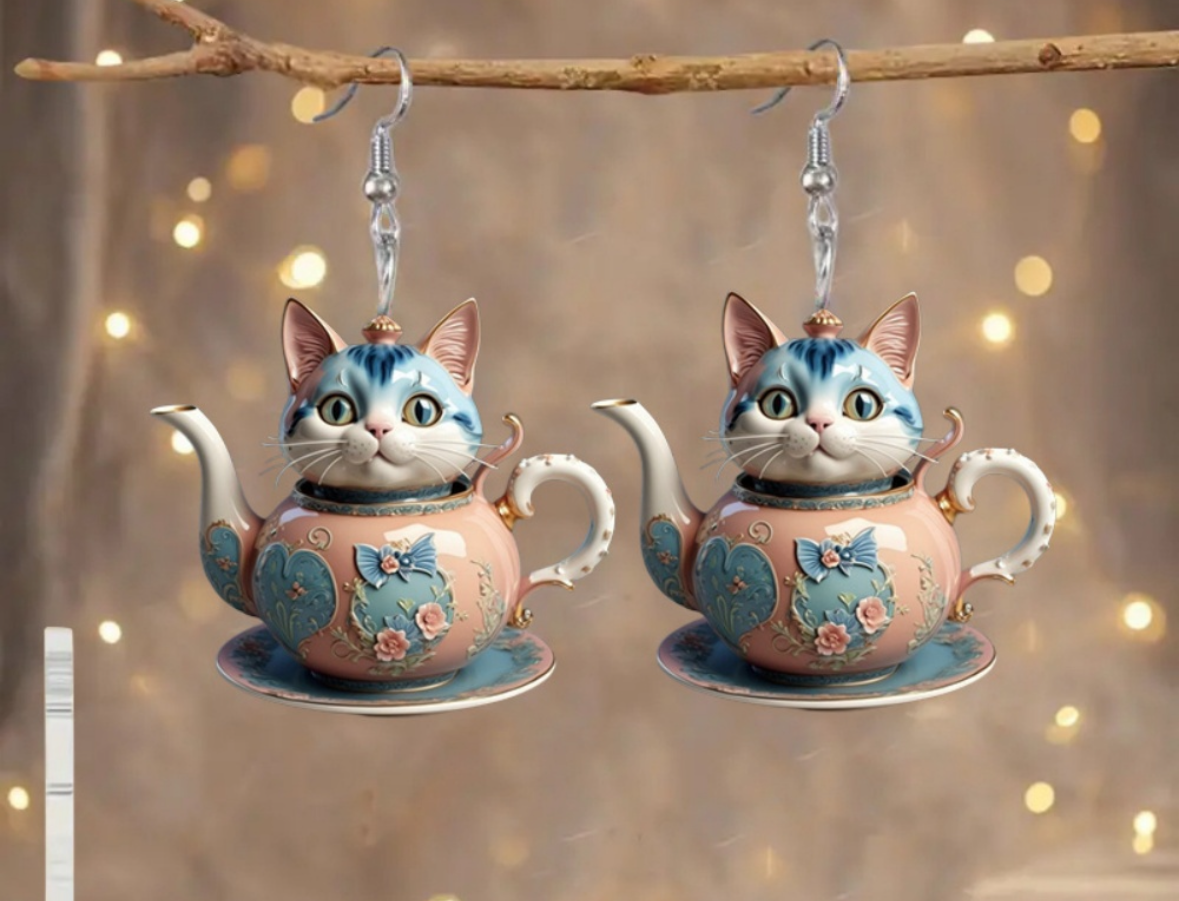 E4757 aretes tetera acrílico 5cm