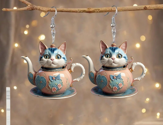 E4757 aretes tetera acrílico 5cm