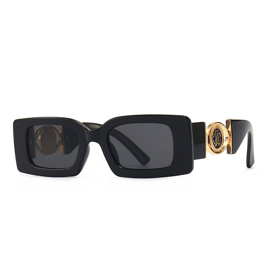 GF34 gafas de sol negras unisexo cuadrado protección UV400