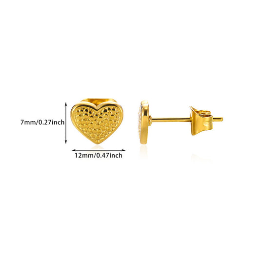 E3284 Aretes corazon acero inoxidable 0.5cm