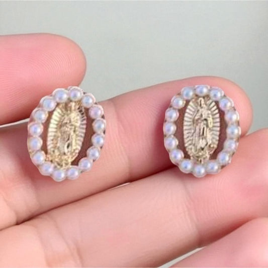 E3530 Aretes óvalo virgen cobre 1 cm