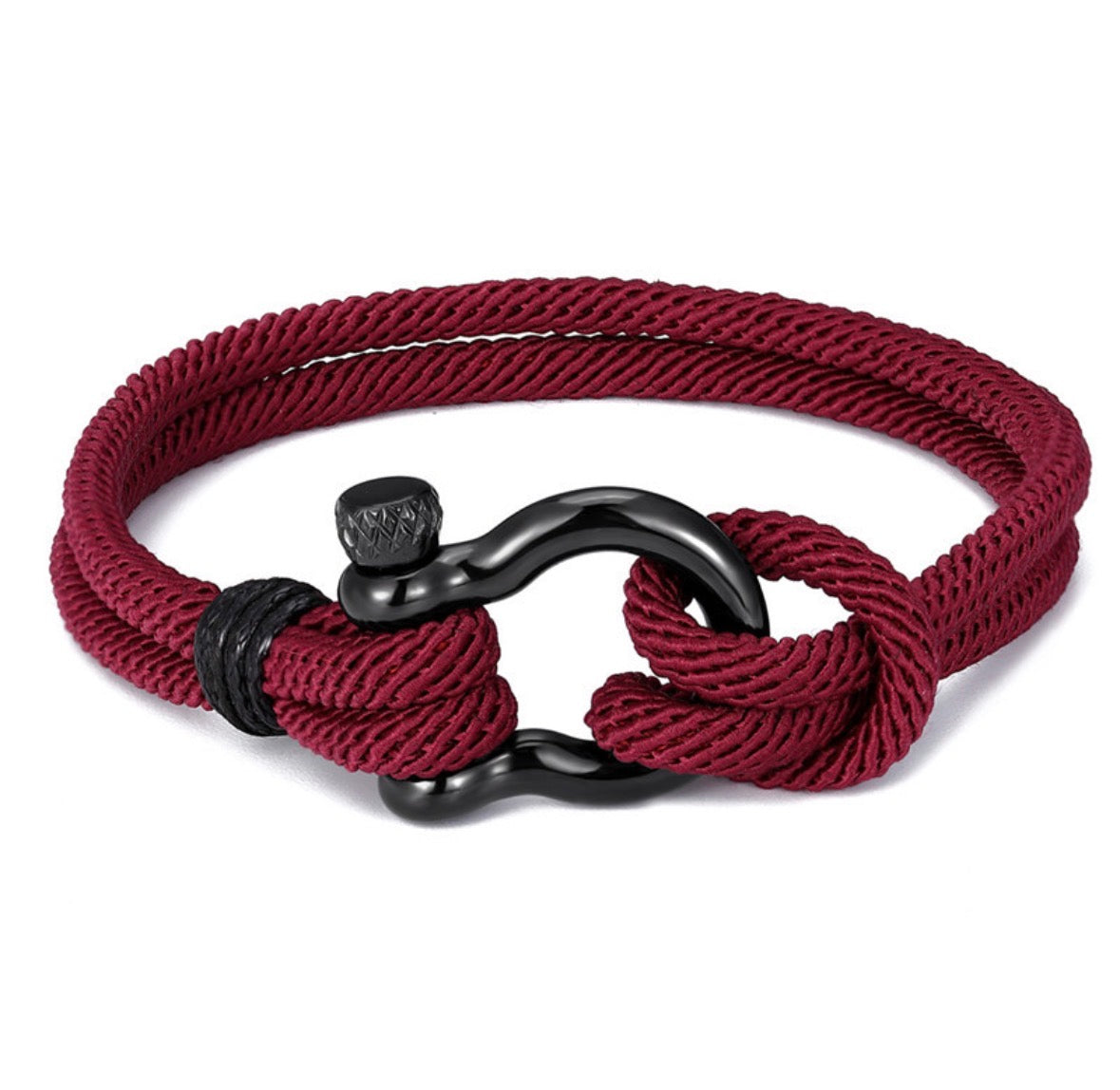B731 pulsera roja soga acero inoxidable