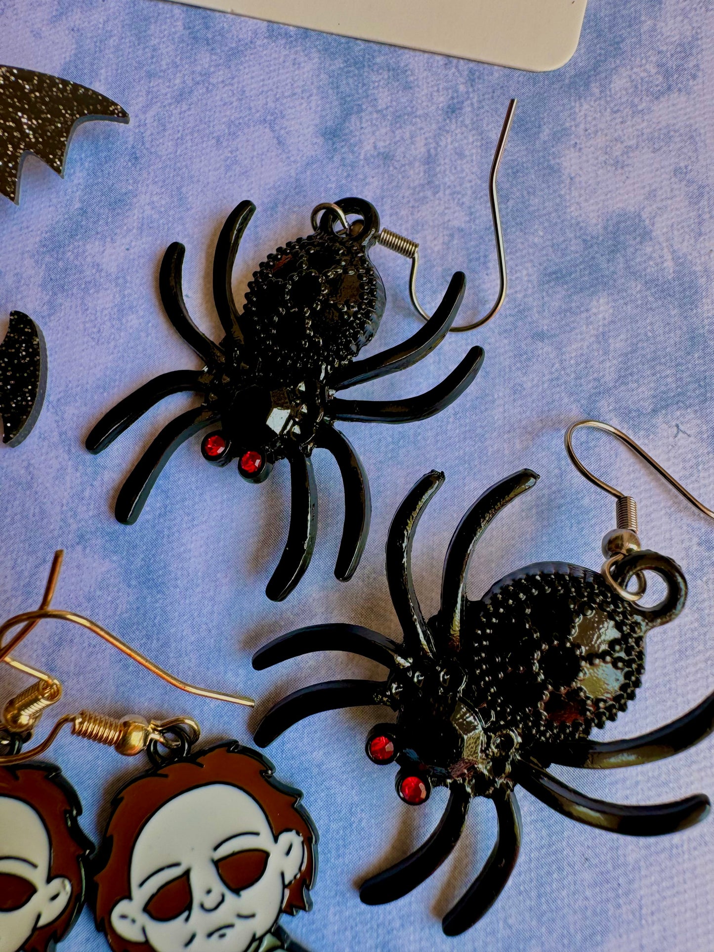 E522 Aretes Arañas Halloween