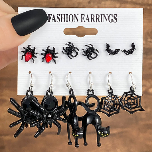E3830 Conjunto de aretes Halloween aleacion 5cm