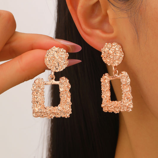 E7120 Aretes cuadro elegante aleacion 4.5cm