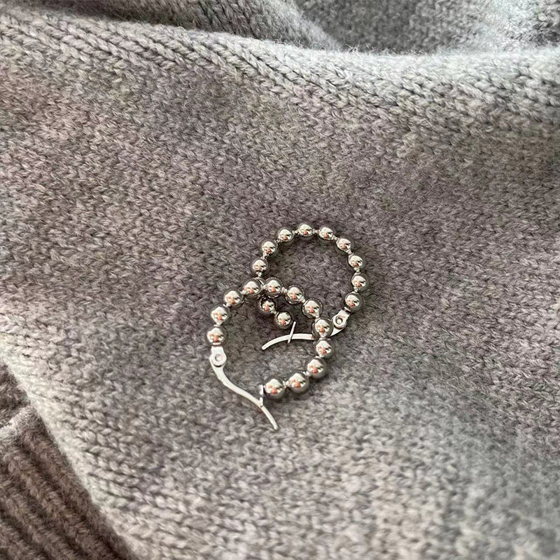 E4560 Arracadas plateadas aleacion 2cm