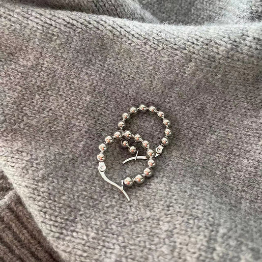 E4560 Arracadas plateadas aleacion 2cm