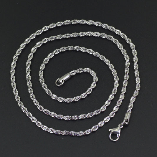 C590 Collar caballero acero inoxidable largo 30cm