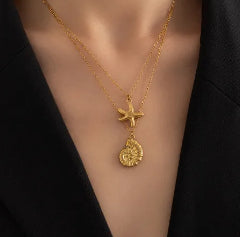 C997 estrella de mar concha marina 22cm,2cm dije