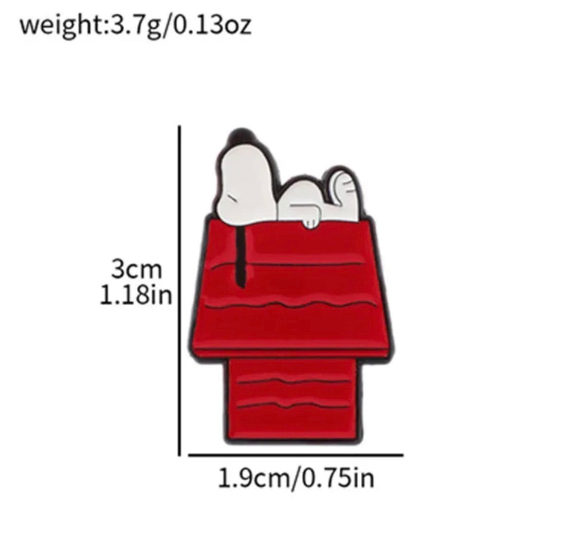 P307 Pin perro snoopy aleacion 4cm