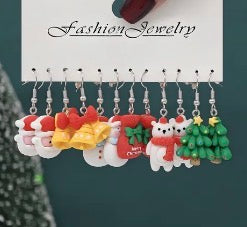 E4530 Conjunto de aretes de Navidad 2.5cm