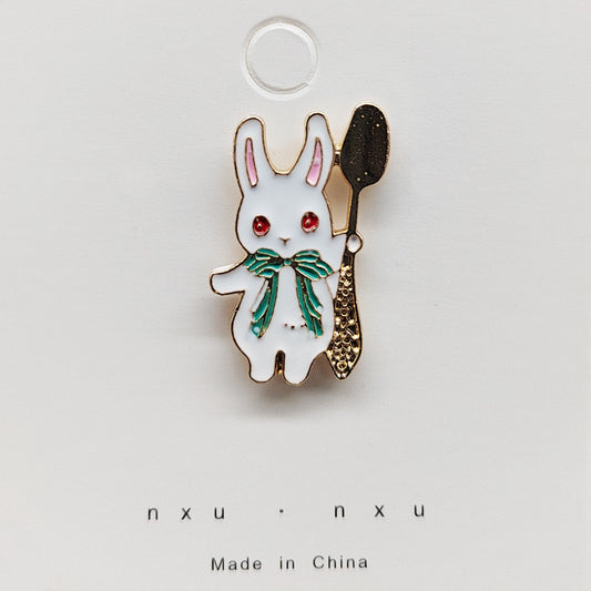 P120 Pin o broche para ropa conejo esmaltado aleacion 3.5cm