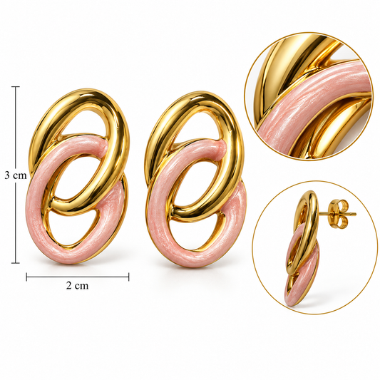 E040 Aretes entrelazados de acero inoxidable 304