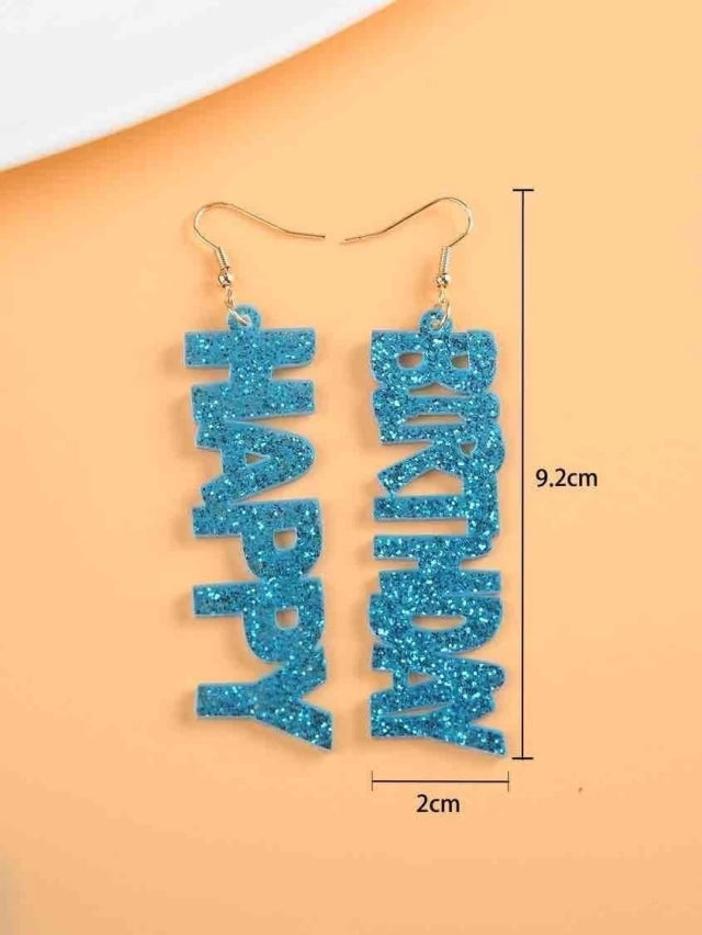 J138 Aretes Cumpleaños Happy Birthday