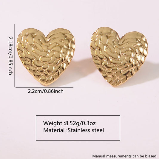 E2761 Aretes corazon acero inoxidable
