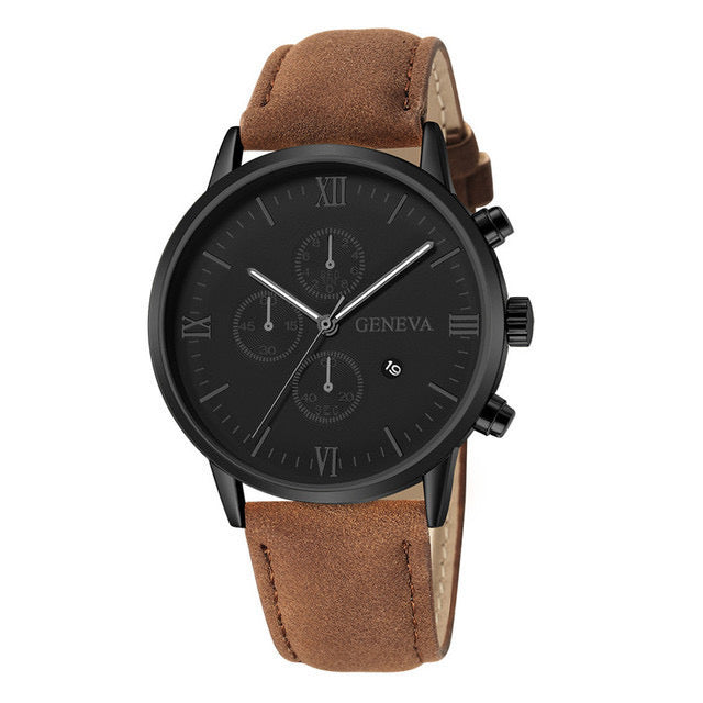 R152 reloj café claro hombre