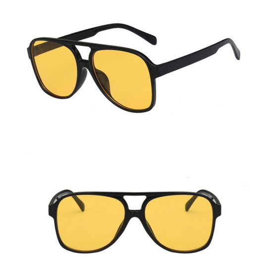 LENT 25 lentes de sol estilo simple protección UV400 amarillo transparente