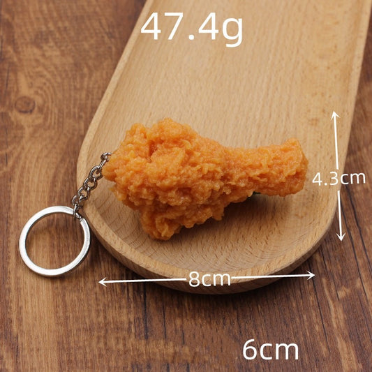 K119 llavero pollo frito PVC 10 cm