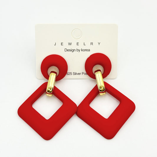 211 aretes rombo fiesta acrílico ligeros variedad